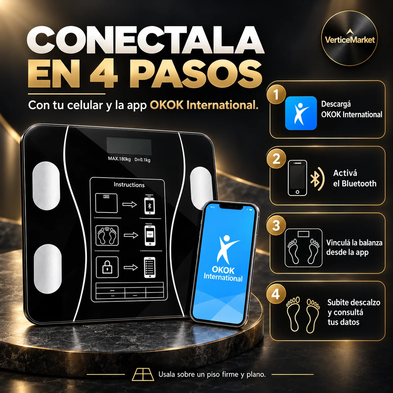 Conexión Bluetooth de la balanza con el celular